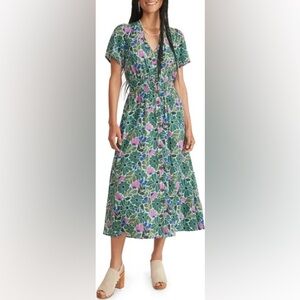 Marine Layer midi floral Annika dress